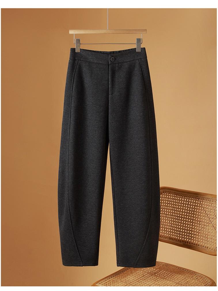 Wool Sickle 2025 Fleece-Lined Plus Size Slimming Women's Pants for Autumn/Winter