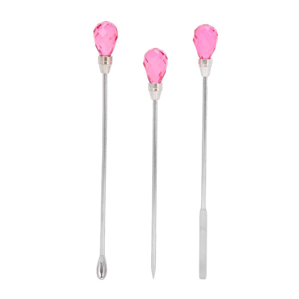 3 Pcs Portable Nail Art Stirring Rod Professional Nail Art Spatula  Salon & Home DIY Use