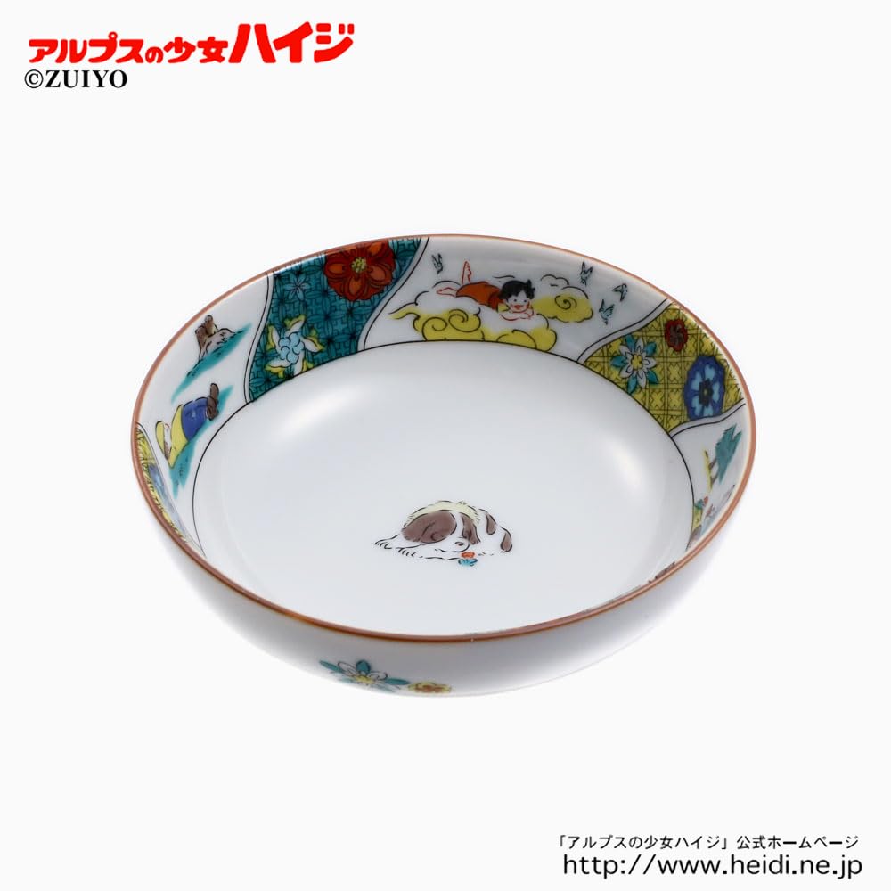 Heidi Kutani Ware kleiner Teller Teller hergestellt in Japan Hokuriku traditionelles Handwerk Heidi das Mädchen aus den Alpen Teller Geschirr Bergleben Jubiläum