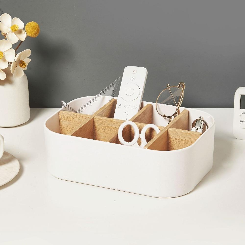 Przechowywanie Kosmetyków Pudełko do Przechowywania na Biurko Wielofunkcyjny Uchwyt na Pilot do TV Trwały Organizer do Salonu