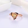 Simple Design 925 Sterling Silver Women's Ring Triangle 7.0mm Natural Citrine Gemstone Fine Jewelry for Anniversary Banquet Wear