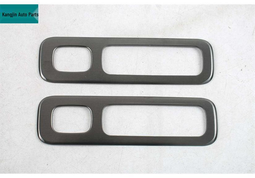 Black Titanium Stainless Steel Speaker Cover for Dongfeng Yipai M8 - Front Panel & Middle Triangle Interior Modification