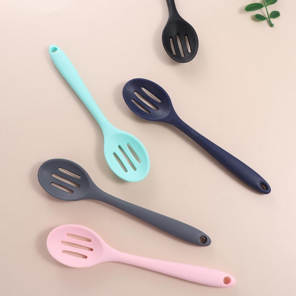 Baking Heat Resistant Silicone Kitchenware Non-stick Cooking Tools Slotted Spoon Cookware Utensils