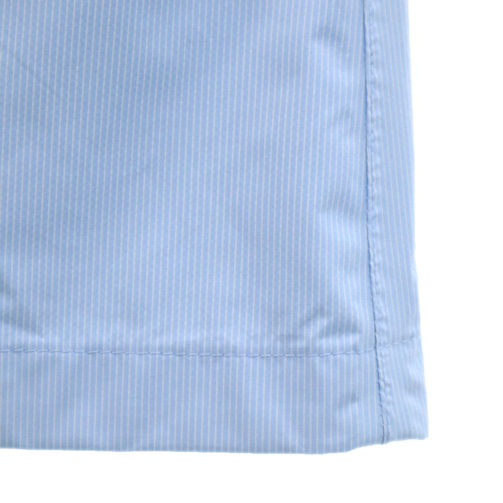 Columbia Striped Pattern Raincoat M Light Blue With Storage Bag Women Used