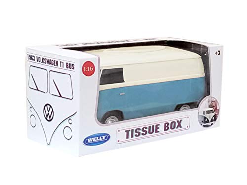 Tissue Case+ (Plus) T1 Bus Tissue Case with Cup Holder, Two-Tone Blue 2