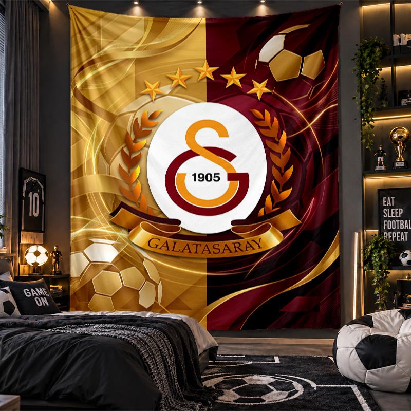 Arazzo da Appendere a Parete Tessuto Stampato Galatasaray FC per Soggiorno Camera da Letto Decorazione Casa