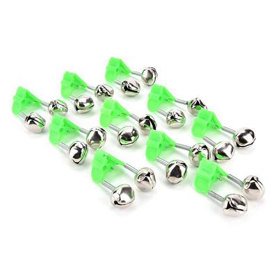 10Pcs Fishing Rod Bite Alarm Bells Twin Bells Clip Alerter Fishing Tackle Tool