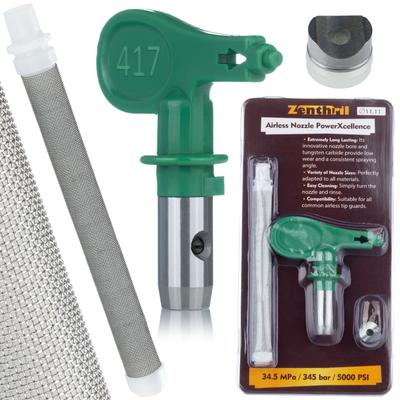 Zenthril High-Pressure Paint Sprayer Nozzle PowerXcellence Model 417 – Spray Width 20 Cm | Compatible with Many Brands | 60 Mesh Filter
