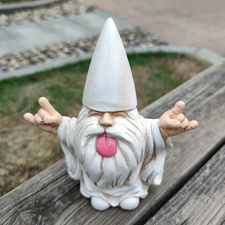Gnomes Dwarf Garden Statue Miniatures Courtyard Resin Gnomes Landscape Desktop Ornament Decoration Dropshipping