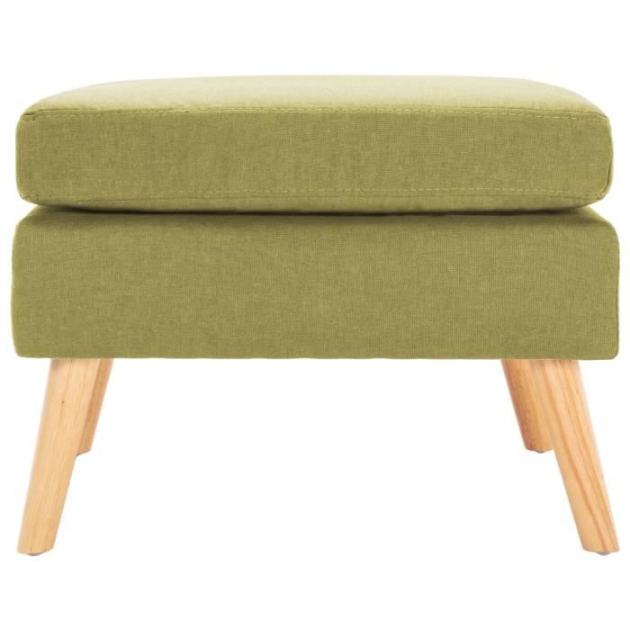 VidaXL Repose-pied Vert Tissu