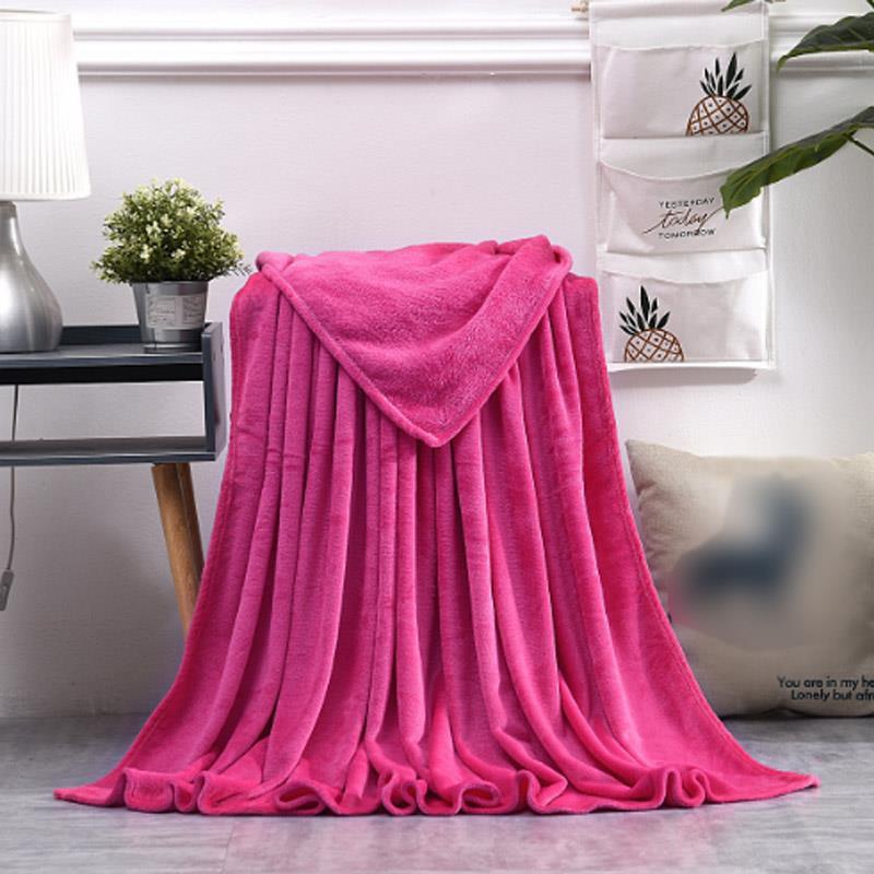Solid Color Farai Wool Blanket Coral Wool Pet Blanket Cross Border Flannel Blanket Gift Coral Wool