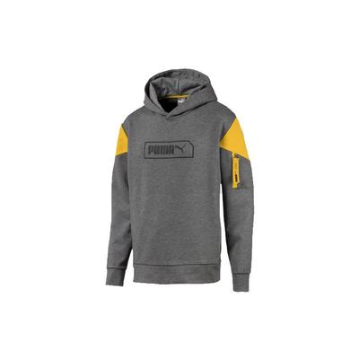Felpa con Cappuccio Casual Sportiva Stampa Lettere Blocco Colori Uomo Top Grigio 581114-03