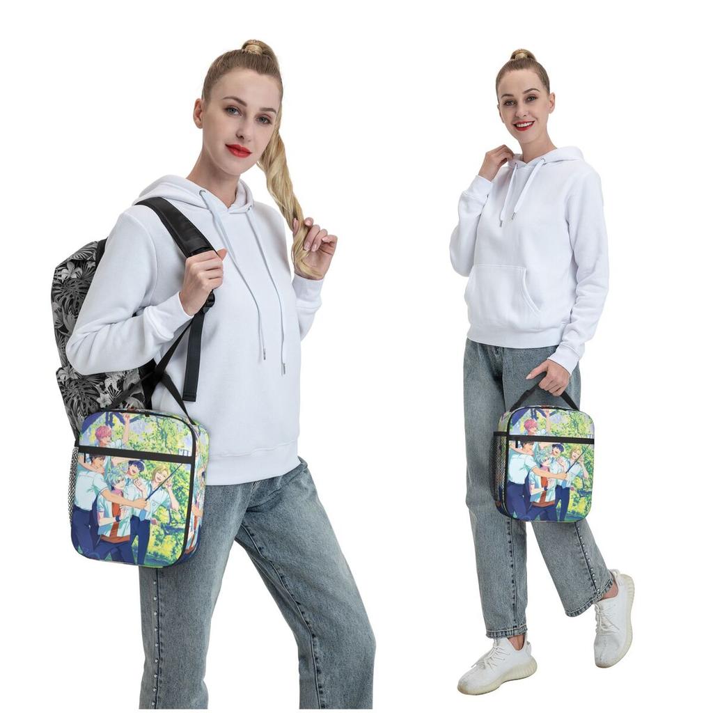 Kpop PLAVE Caligo Pt Insulated Lunch Bag for Women Kids Portable Food Boxes Thermal Lunch Box Tote