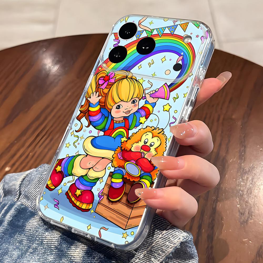 Cute Rainbow B-BriteS Phone Case For IPhone 17 16 Pro Max 15 14 13 11 12 Mini Xs X Xr 7 8 Plus Se Transparent Cover