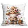 New Watercolor Spring Garden Elf Pillowcase Home Sofa Cushion Pillowcase