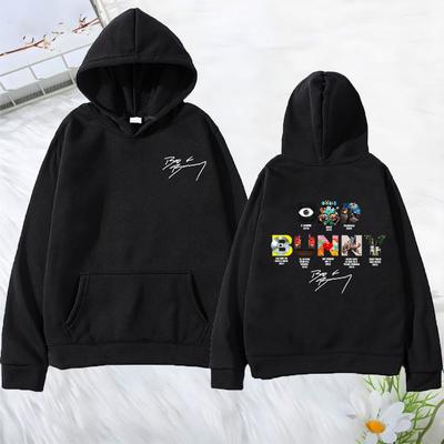 Bad Bunny Album Tour 2025 Graphics Hoodie Men Women's Vintage Sweatshirts Long Sleeve Fleece Hip Hop Fashion Streetwear Clothes