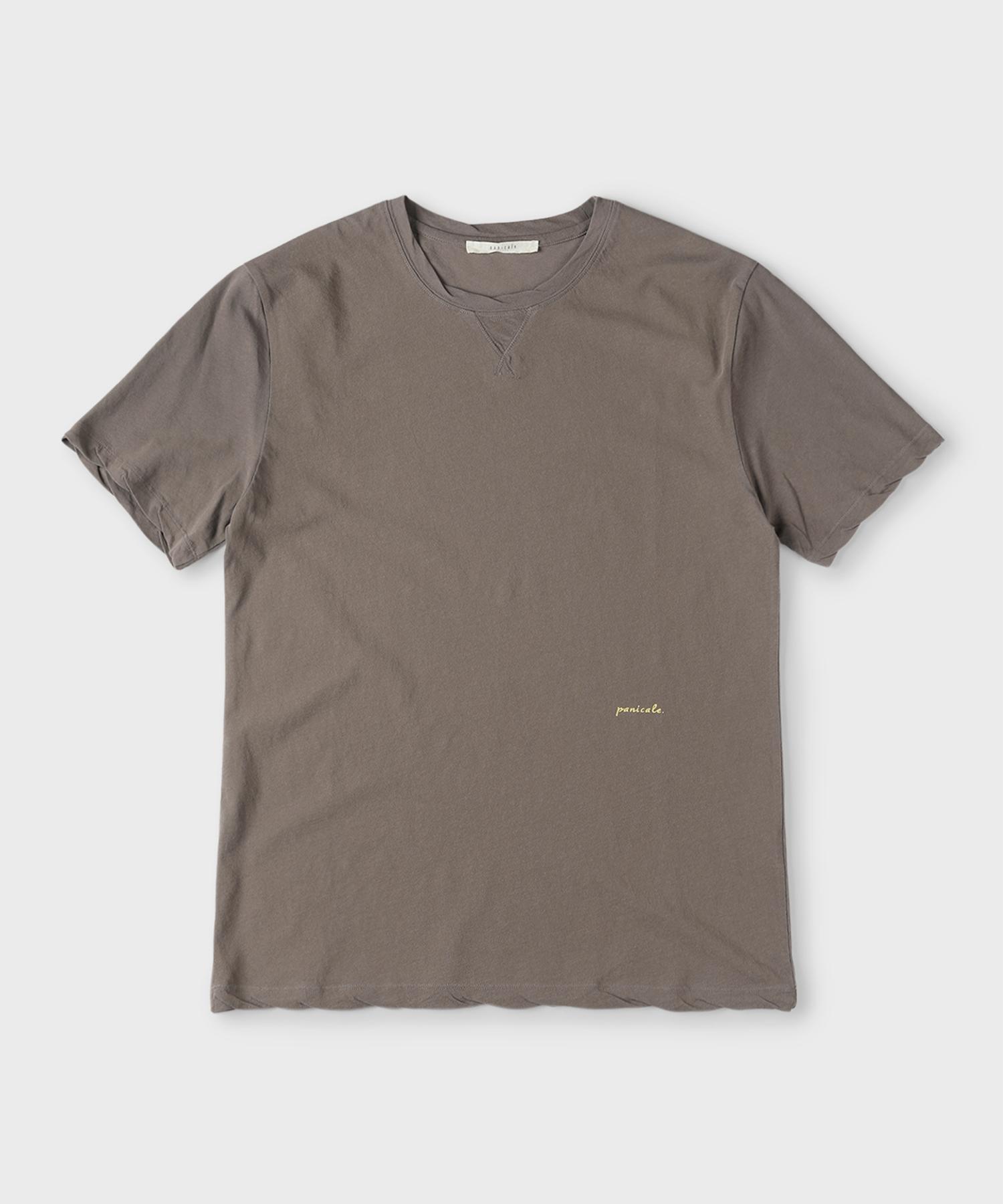 Panicalle Charcoal Vintage Washed Logo T-Shirt Green/M