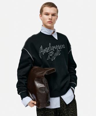 ADSB ANDERSSON BELL Unisex Liquid Logo Sweatshirt Atb1378U(Black)