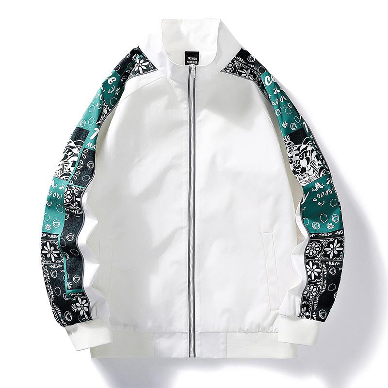 Autumn and Winter American Baseball Jersey Men's Stand-up Collar Jacket Loose Color Matching Simple Men's Jacket Jacket Men