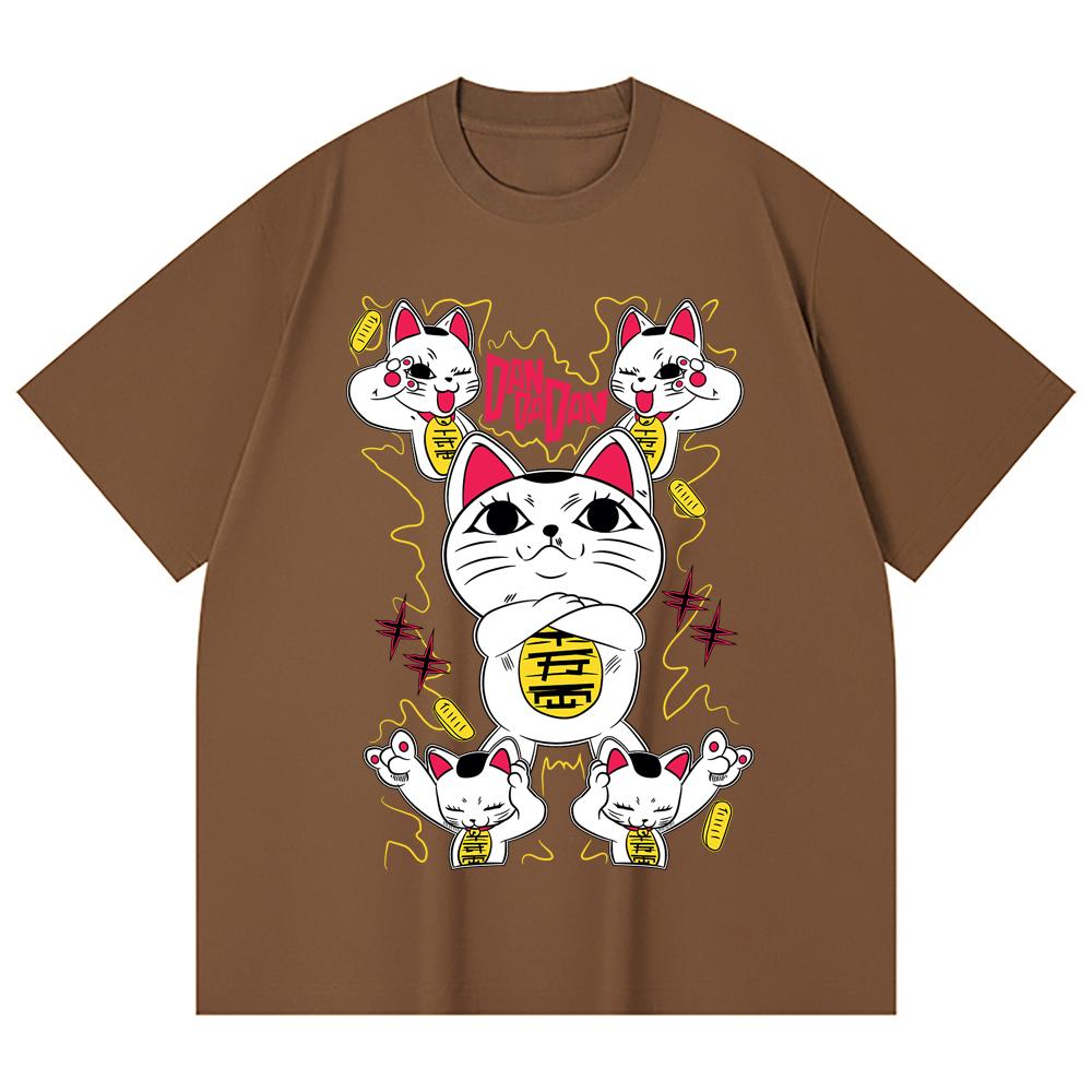 230 g/m² 100% Baumwolle DanDaDan V6 Turbo Oma Druck Unisex Schweres Baumwoll-T-Shirt