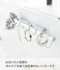 Yamazaki Jitsugyo 5902 Film Hook Sanitary Hanger White Approx. W30.5 X D4 X H4.7cm Tower Floating Storage Washroom Storage