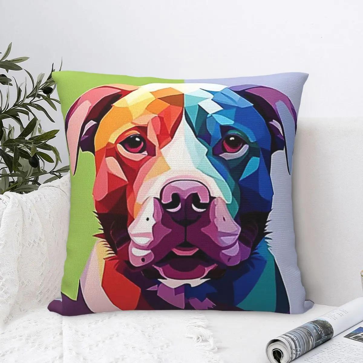 

Pitbull Pillowcase Polyester Pillows Cover Cushion Comfort Throw Pillow Sofa Decorative Cushions Used for Home Bedroom Sofa 22x22Inch