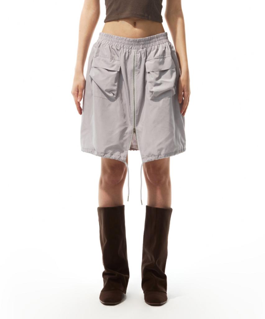 Three To Eighty Cargo Midi Skirt (Beige)