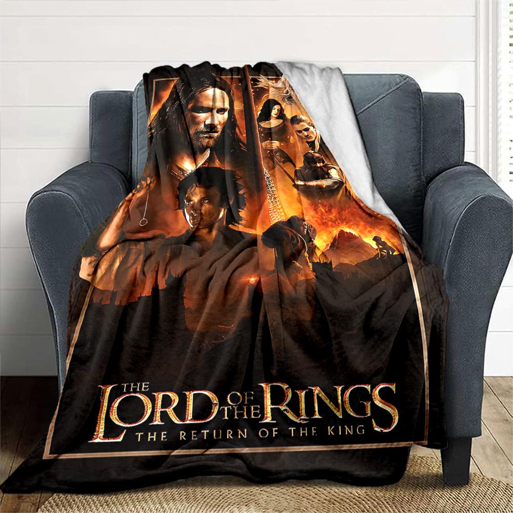 1pc Lord of the Rings Return of the King Flannel Blanket Soft Warm Throw for Home, Office, Travel, All-Season Cozy Bedding Gift L1448