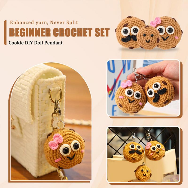 Knitting Kit Cookies Crocheting Beginners Kit For Kid Knitting Accessories With Step-By-Step Videos For Kids Adults Starters