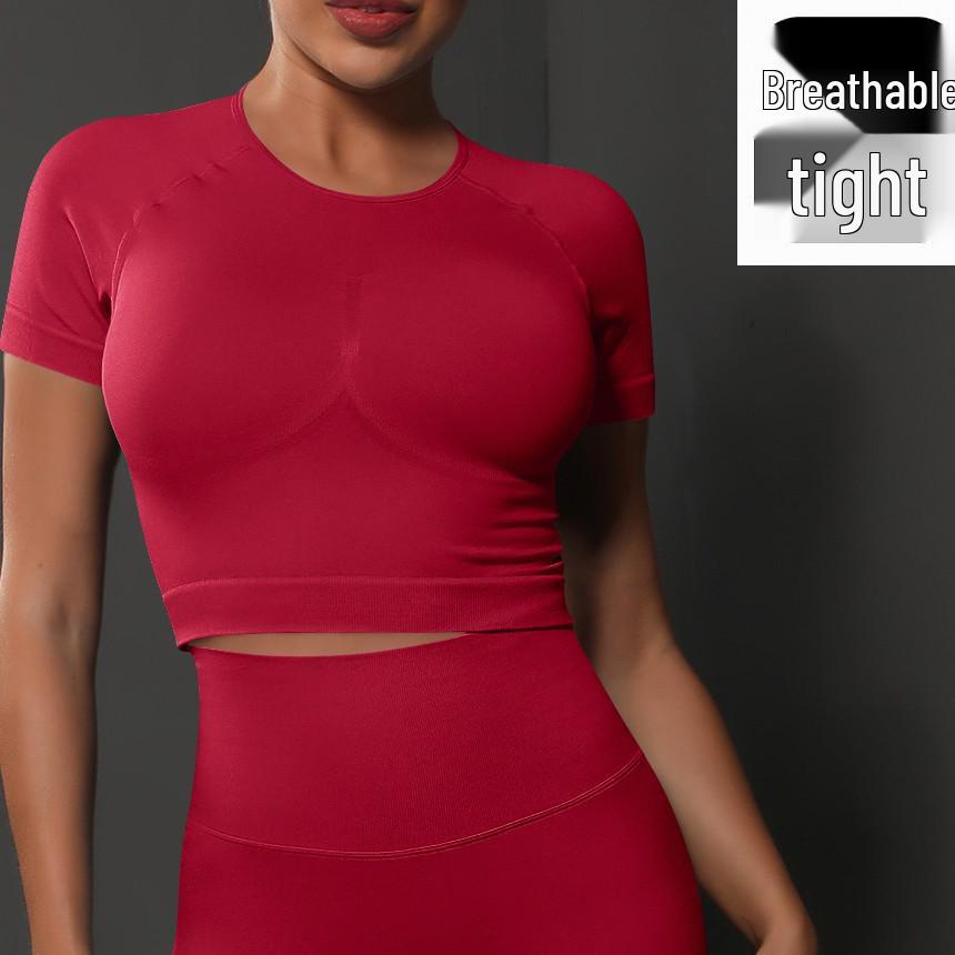 

Women s Seamless Moisture-Wicking Short Sleeve Sport Top Large темно-голубой