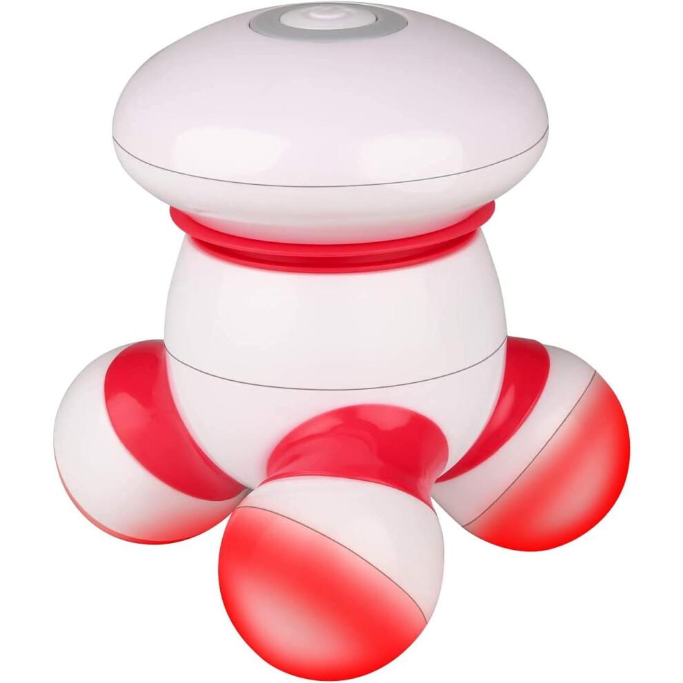 Portable Handheld Massager with LED Light for Neck Back Pain Relief, Battery Powered Compact Design