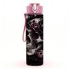 1PC Dark Skull Rose Mystic Gothic Art Print 750ml Color Plastic Sports Water Bottle Leakproof Flip Straw Lid Suitable for Sports Office Home Use