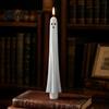 Halloween Ghost Candle Lights Flameless Taper Candles Battery Operated Flickering Light with Party Atmosphere Lighting Remote Real Wax 3D