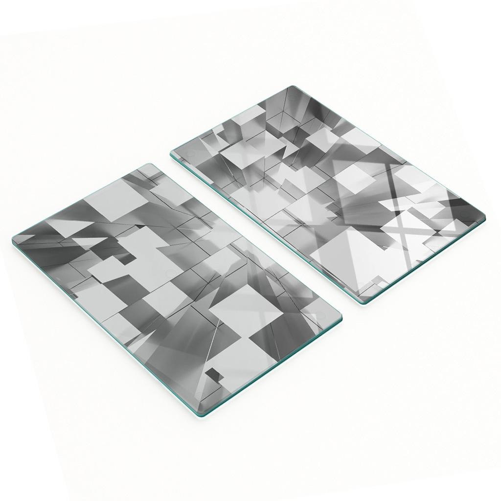 Tempered Glass Kitchen Splashbacks With Decorative Abstract Graphics 2X30X52 Cm