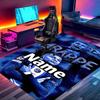 Custom Name Personalized Kylian Mbappe Print Carpet, Versatile Home Decor Rug, for Playroom, Apartment, Balcony, Entryway, Hallway Gift