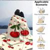 1pc Cherries Fruit Lightweight Flannel Blanket, Comfortable and Warm Blanket, for Office and Camping Sofa Bed, Livingroom044