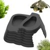Anti-Slip Tortoise Food & Water Dish Shallow Reptile Bathing Pool with Ramp, Safe PVC Easy to Clean for Turtle Gecko Lizard Frog