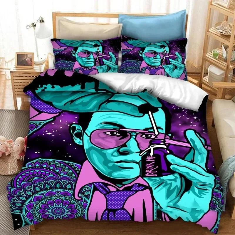 3D Fear and Loathing in Las Vegas Bedding Set Duvet Cover Sheet Printed Pillowcase Bed Full Queen King Size Comforter Bedroom