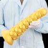 Golden Silicone Giant Suction Cup Large Anal Plug Oversized Threaded Rear Anal Plug Octopus Pull Bead Anal Expander