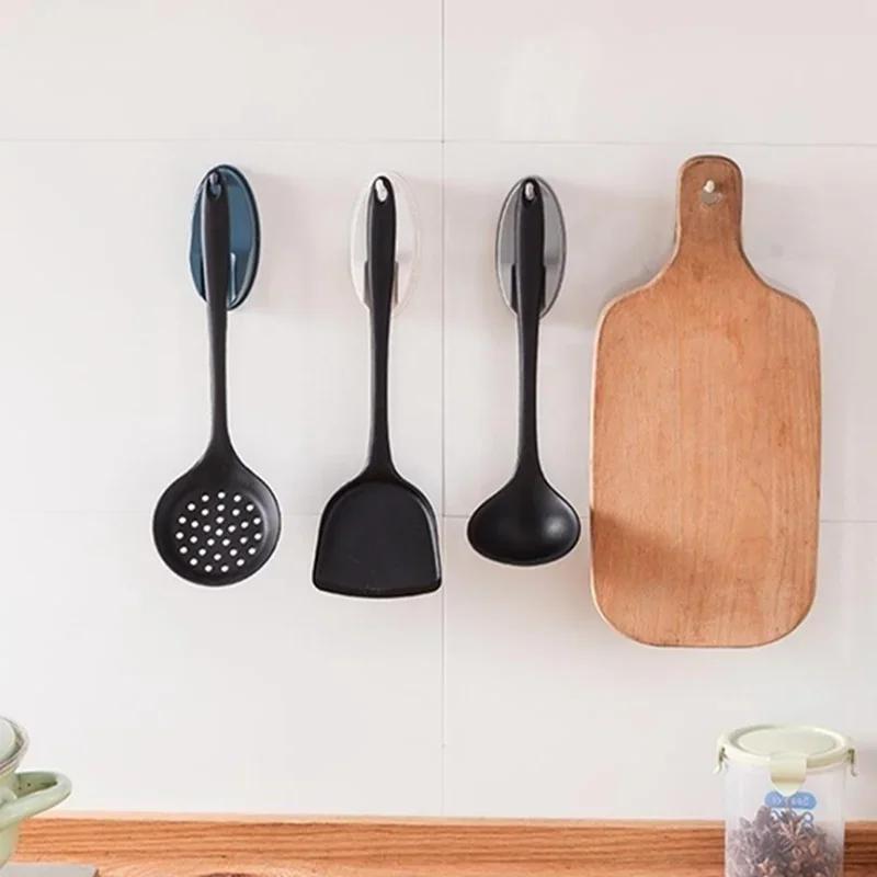 Rotatable Multifunction Bathroom Kitchen Towel Rag Hook Wall-mounted Paste Spatula Spoon Hook Bag Hanger Space Saving Organizer
