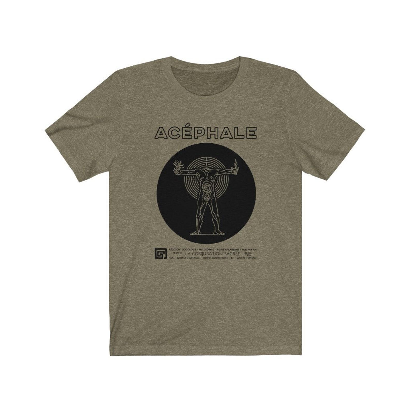 Acephale The Sacred Conspiracy Bataille Philosophy T-shirt L
