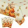 3 Pcs Thanksgiving Tablecloth,Disposable Plastic Tablecloth 54" X 108" Thanksgiving Decorations, Autumn Maple Leaf Party Table Cover, Fall Harvest