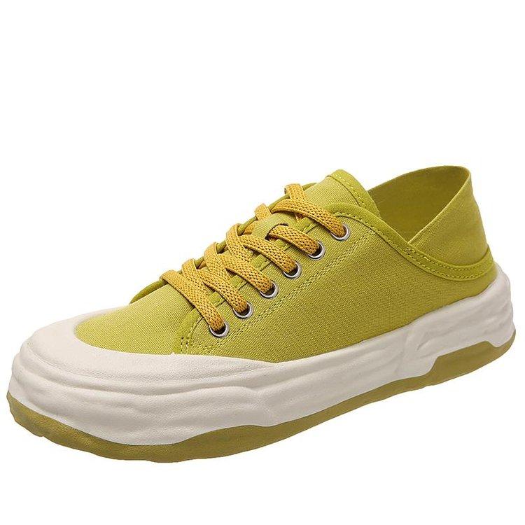 New Spring Casual Canvas Breathable Flat-soled Height-increasing Women's Sports Shoes Non-slip Comfortable Running Shoes NO: 801