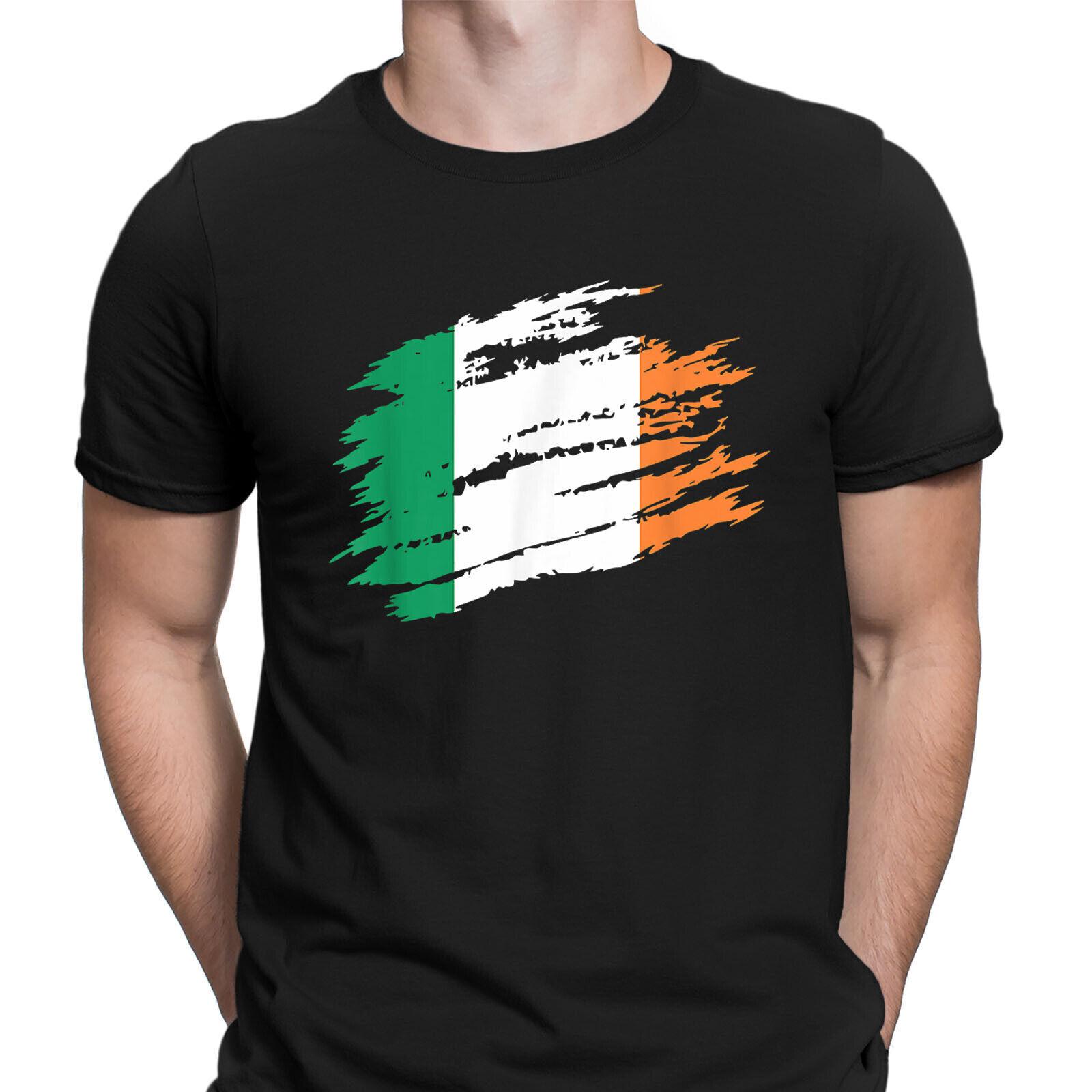 Torn Ireland Irish Flag Rugby Football Mens Womens Boys Girls T-Shirt Mens Womens Tees Tops Tee-SN XL