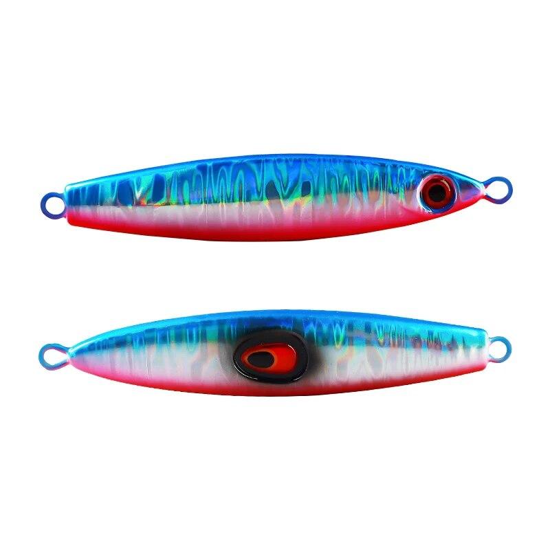 

Sea Fishing Jigs Lure 40g Metal Jigging Lures 3D Eyes Sinking Wobblers Laser Painted Artificial Hard Bait Fishing Tackle 40g