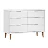 Vidaxl Komoda Molde, Biała, 113X40X80 Cm, Lite Drewno Sosnowe