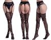 Four-Sided Open Suspenders, Pantyhose, Beautiful Legs, Elastic Fishing Net Socks, Hollow Cross Suspenders, Integrated Stockings, Small Grid