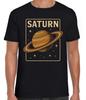 Saturn Planet Solar System Stars Universe Sunny Gift Tee Black T Shirt