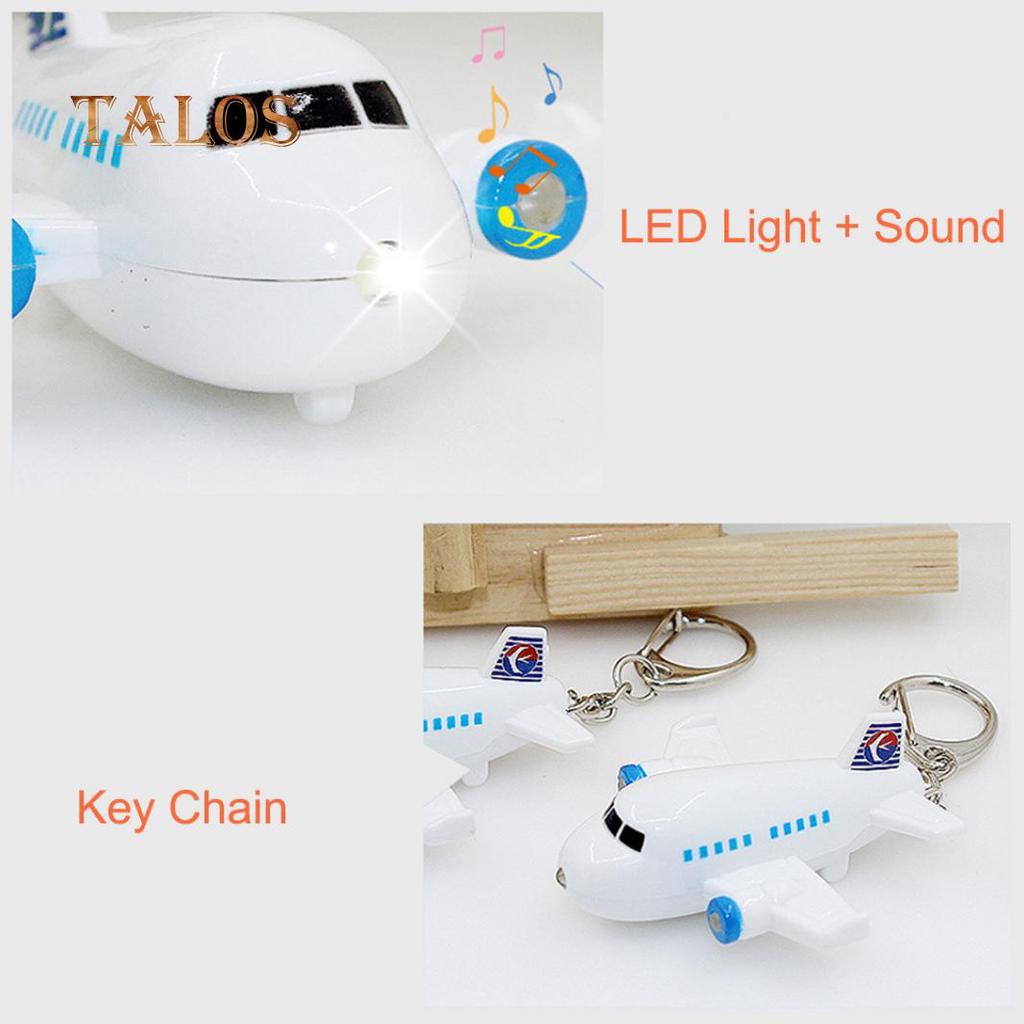 Portachiavi LED Suono Aereo Carino Portachiavi Auto Decorazione da Appendere per Borsa Ciondolo Sospeso Regalo