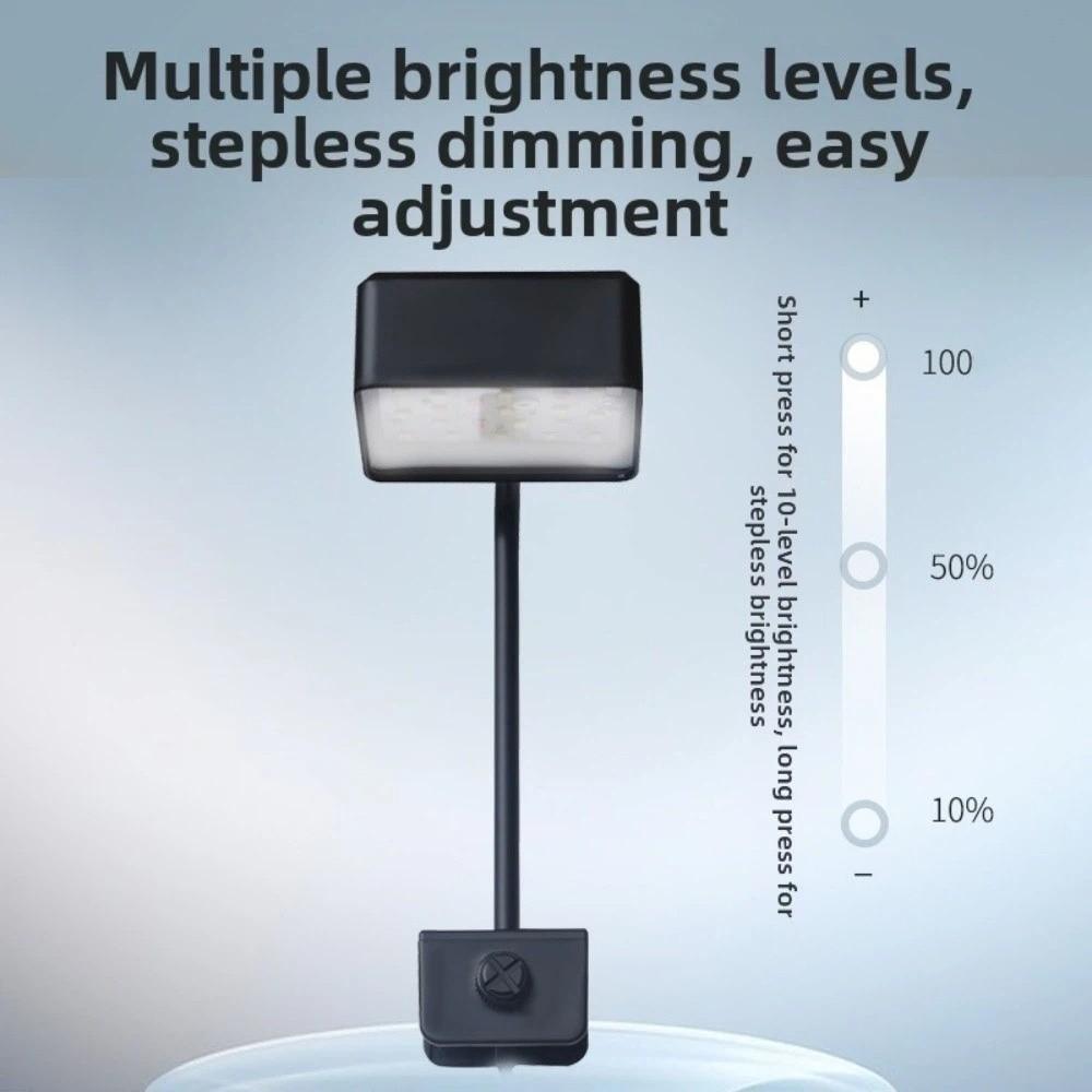 Waterproof Fish Tank Clip Lamp 3 Color Modes Plant Grow Light LED Aquarium Light Marine Aquarium